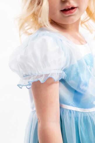 Little Adventures Ice Princess Nightgown with Blue Robe (6) - Machine Washable Child Pajamas with No Glitter in Saudi Arabia