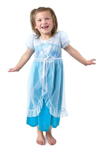 Little Adventures Ice Princess Nightgown with Blue Robe (6) - Machine Washable Child Pajamas with No Glitter in Saudi Arabia