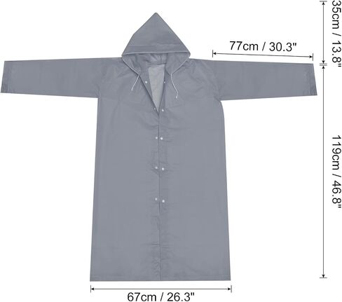 PATIKIL Rain Ponchos for Adults, Lightweight EVA Rain Coat Waterproof Rain Jackets in Saudi Arabia