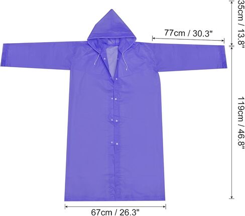 PATIKIL Rain Ponchos for Adults, Lightweight EVA Rain Coat Waterproof Rain Jackets in Saudi Arabia