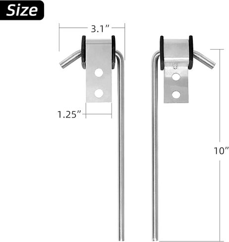 قضيب شماعات العادم من الفولاذ المقاوم للصدأ ملحوم على شماعة نظام العادم الثقيلة شماعة نظام العادم 3/8 بوصة طول 10 بوصة، حزمة من 3 in Kuwait