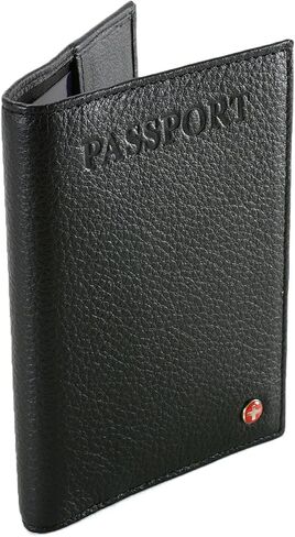 غطاء جواز سفر جلدي من Alpine Swiss RFID، حقيبة سفر آمنة لحماية الهوية in Kuwait