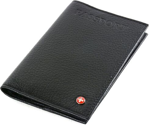 غطاء جواز سفر جلدي من Alpine Swiss RFID، حقيبة سفر آمنة لحماية الهوية in Kuwait