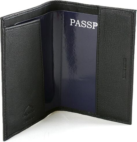 غطاء جواز سفر جلدي من Alpine Swiss RFID، حقيبة سفر آمنة لحماية الهوية in Kuwait
