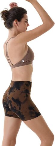 AUROLA CAMO Collection Workout Shorts for Women Subtle Logo Seamless Scrunch Active Short in Saudi Arabia