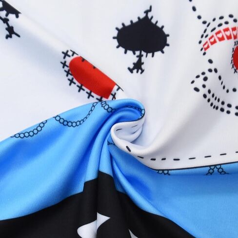 Summer Short Sleeve Girl's Dresses, Blue and White Dress with Heart Patterns in Saudi Arabia