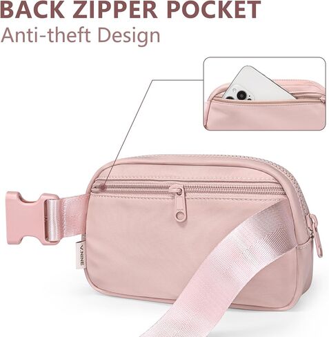 حقيبة حزام Fanny Pack: حقيبة كروس للنساء في كل مكان، حقائب خصر عصرية مع حزام قابل للتعديل، حقيبة خفيفة الوزن للجري والمشي لمسافات طويلة والسفر والتمارين in Kuwait