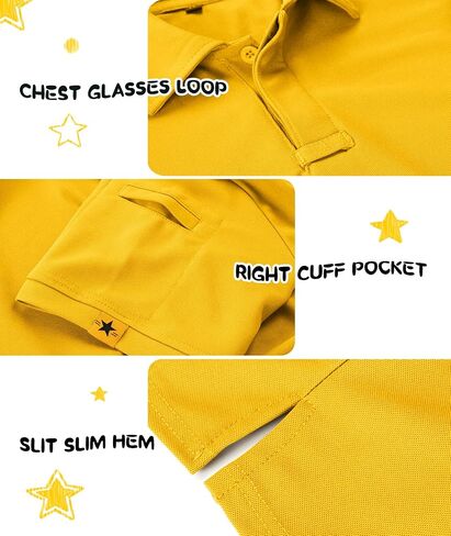 Boys Polo Shirt Short Sleeve Button Down Shirt Moisture Wicking Golf Shirts Performance Polo Shirts for kids in Saudi Arabia