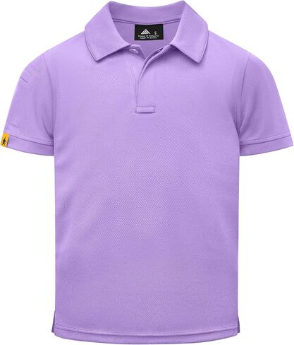 Boys Polo Shirt Short Sleeve Button Down Shirt Moisture Wicking Golf Shirts Performance Polo Shirts for kids in Saudi Arabia