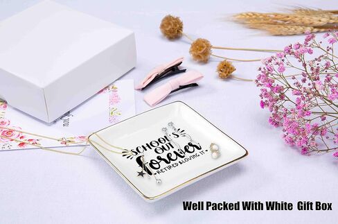 Retirement Gifts for Women-Jewelry Holder Ring Dish Trinket Tray-Retirement Appreciation Gift for Mom Boss Co-worker,Teacher,Nurse,Friends,Wife,Sister-Never Underestimate the Difference You Made in Saudi Arabia