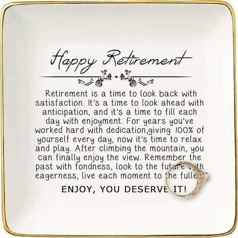 Retirement Gifts for Women-Jewelry Holder Ring Dish Trinket Tray-Retirement Appreciation Gift for Mom Boss Co-worker,Teacher,Nurse,Friends,Wife,Sister-Never Underestimate the Difference You Made in Saudi Arabia