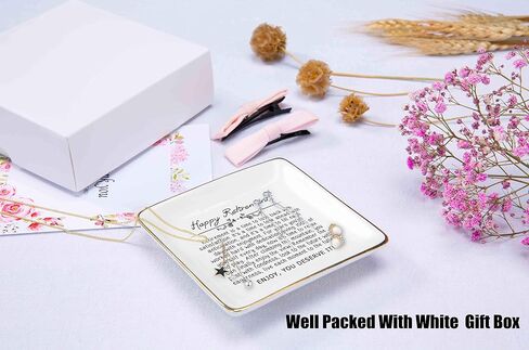 Retirement Gifts for Women-Jewelry Holder Ring Dish Trinket Tray-Retirement Appreciation Gift for Mom Boss Co-worker,Teacher,Nurse,Friends,Wife,Sister-Never Underestimate the Difference You Made in Saudi Arabia