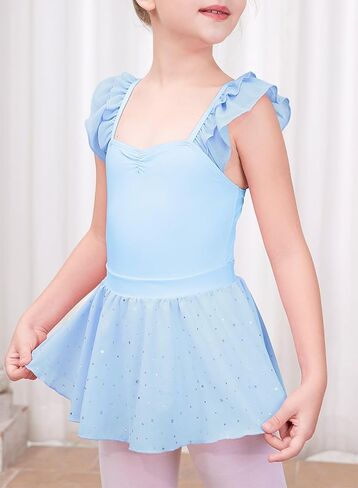 blibean Teen Girls Ballet Dance Dress Gymnastic Leotard with Skirt Size 4-15 Years in Saudi Arabia