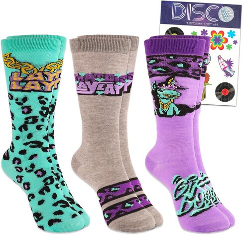 Nickelodeon That Girl Lay Lay Knee High Socks for Girls - Bundle with 3 Pairs of That Girl Lay Lay Socks for Kids Size 9-2.5 Plus Temporary Tattoos | That Girl Lay Lay Clothing in Saudi Arabia