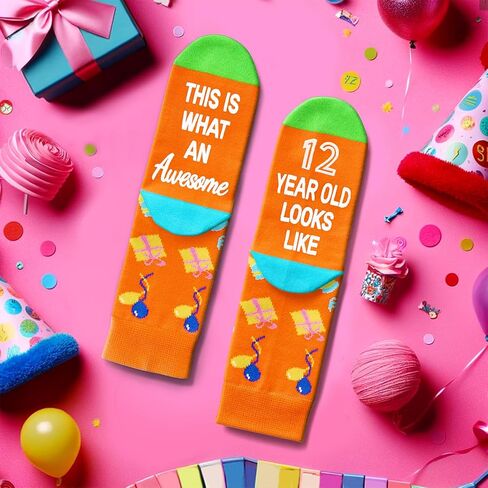 Zmart 12th Year Old Birthday Gifts for Girls - Socks for Tween Girls Boys Age 12, Presents for 12 Year Old Kids, 12 Yr Old Gift Ideas in Saudi Arabia
