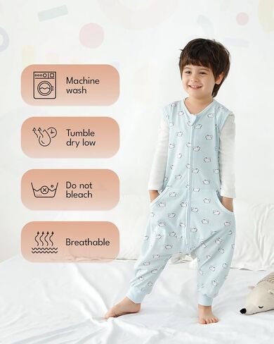 HOMEAL Toddler Sleep Sacks 5t-7t - Sleeveless Sleep Sack with Legs in Saudi Arabia