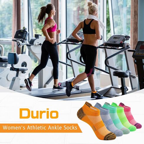 Durio Running Socks Womens Ankle Socks for Women 6Pairs Athletic Socks Low Cut Breathable Anti Blister Wicking Odor Resistant in Saudi Arabia