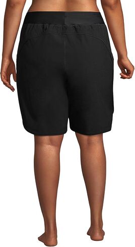 Lands' End Womens Comfort Waist 9in Board Short NEW Black Plus 18w in Saudi Arabia