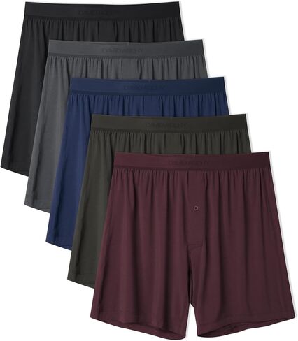 DAVID ARCHY Mens Boxer Shorts Micro Modal Loose Mens Boxers Soft Breathable Boxers for Men Pack in Saudi Arabia