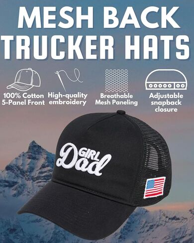 Funky Junque Trucker Hats for Men American Flag Baseball Cap USA 1776 Snapback 5 Panel Vintage Patriotic Mens Gifts in Saudi Arabia