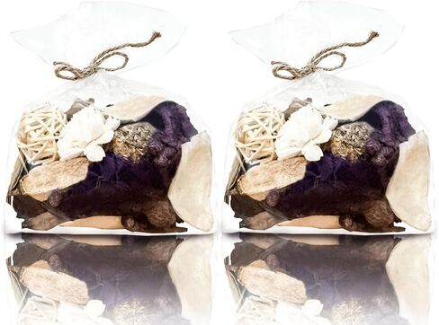 Potpourri Bags,Purple White Decorative Potpourri Bowl Filler,Lavender Scented Potpourri Dried Flowers,Home Fragrance Sachet, Vase Fillers,Summer Bathroom Decor(2 Mini Bags|6 oz) in Saudi Arabia