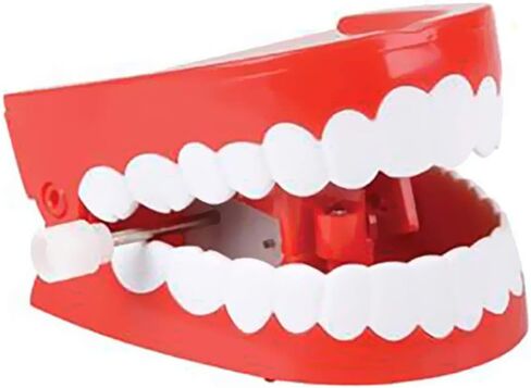 The Dreidel Company Wind Up Teeth Chomping & Chattering Teeth Toys for Kids Birthday Party Favors, Novelty and Gag Gifts, 2.5" Inches (2-Pack) in Kuwait