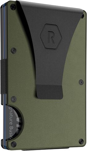 محفظة Ridge EDC Bundle Matte Olive Money Clip للرجال (تيتانيوم) + مجموعة حافظة Airtag - محفظة آمنة ومحمية بتقنية RFID مع حامل Airtag ومشبك نقود. in Kuwait