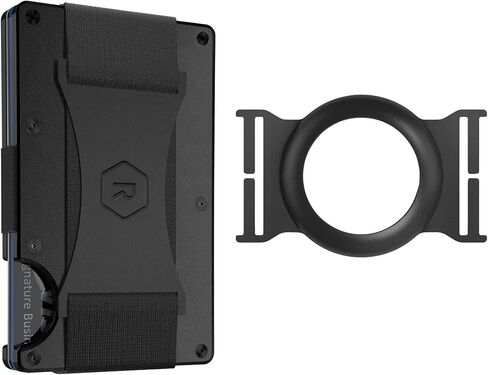 محفظة Ridge EDC Bundle باللون الأسود غير اللامع بحزام للنقود للرجال + مجموعة حافظة Airtag - محفظة آمنة ومحمية بتقنية RFID مع حامل بطاقة هوائية وحزام للنقود in Kuwait