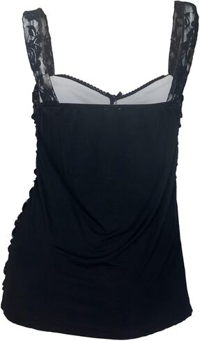 eVogues حجم كبير مشد الدانتيل الأزهار مثير أعلى أسود أبيض in Kuwait