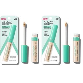 Almay Clear Complexion Acne & Blemish Spot Treatment Concealer Makeup with Salicylic Acid- Lightweight, Full Coverage, Hypoallergenic, Fragrance-Free, for Sensitive Skin, 050 Fair, 0.3 fl oz.