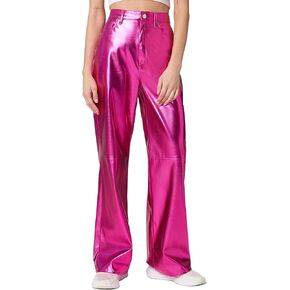 [BLANKNYC] Womens Franklin High Rise Vegan Leather Pant with Knee SeamPants