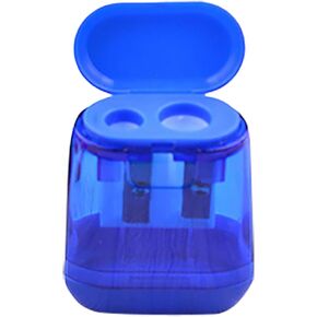 Pencil Sharpener Eraser, Colorful, 2 Sharpening Holes, Pencil Sharpener, for Kids & Colored Pencils，Manual Pencil Sharpener, Pencils Sharpener, Handheld Pencil Sharpener-1 Pack, (Orange)