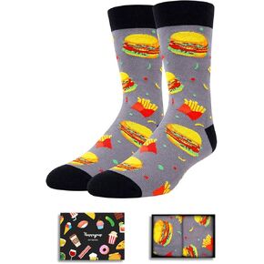 HAPPYPOP Men's Funny Pickle Novelty Dill Gifts, Pun Socks, Pickle Green, Medium