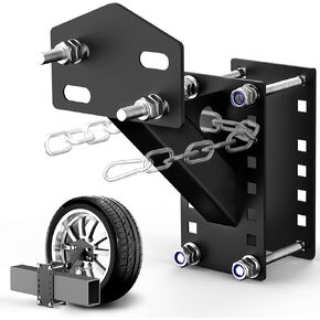 Upgraded Version Trailer Spare Tire Mount，Boat Trailer Spare Tire Mount for Utility Trailer with Chain，Fit 4 5 6 Lugs Trailer Wheels，Spare tire Carrier Capacity 170 Lbs ﻿