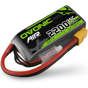 OVONIC 3s Lipo Battery 35C 2200mAh 11.1V Lipo Battery with XT60 Connector for Airplane RC Quadcopter Helicopter FPV Drone (1pcs)