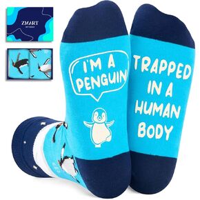 Zmart Funny Socks for Women Men Crazy Socks, Penguin Gifts Ocean Gifts, Ocean Socks Penguin Socks Animal Socks