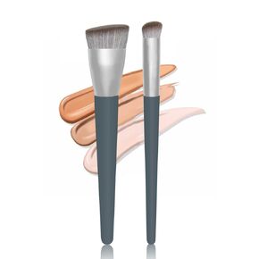 Makeup Brushes Banidy Powder Foundation Brush Flawless Powder Brush Set with Highlighter Brush Blush Brush with Wooden Handle Perfect for Blending, Buffing Liquid, Powder, Foundation, Cream, Concealer