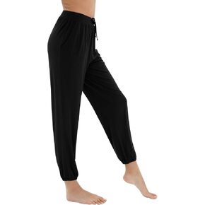 WiWi Bamboo Viscose Pajama Pants for Women Lightweight Lounge Joggers Yoga Bottoms Plus Size Pajamas Sweatpants S-4X, Charcoal Heather, Medium