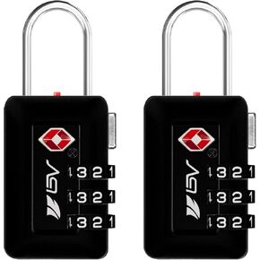 BV TSA Approved Luggage Travel Lock, Set-Your-Own Combination Lock for School Gym Locker, Luggage Suitcase Baggage Locks, Filing Cabinets, Toolbox, Case (Arctic Blue, 2 Pack)