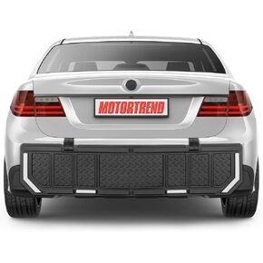 Motor Trend Bumper Guard for Cars - Heavy-Duty Rear Car Bumper Protector for Parked Vehicles, High Intensity Reflector for Nighttime Visibility, Easy to Install for Cars and Small SUV's