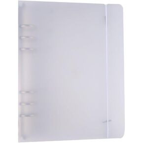 A5 6 Ring Binder Cover Plastic Clear Binder Cover Transparent Binder Cover Protector Notebook Planner Binder Cover with Matching Rubber Band