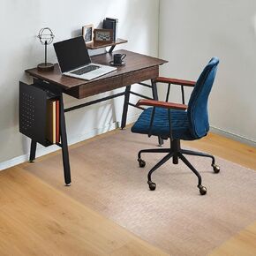 Clear Chair Mat, TYDLE 50" x 65" Large Office Chair Mat for Hard Floor, Vinyl Chair Mat for Gaming Chairs, Slip Resistant Floor Protector Rolling Computer Desk Mat for Hardwood Floor, Clear