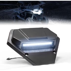 KEMIMOTO UTV Hood Scoop with Light Turbo Hood Compatible with CFMOTO ZForce 950 HO HOEX 2020-2024 / CFMOTO ZForce 950 Sport 2020-2022, Mesh Ventilation Sleek Cool PP LED Material Front Light Hood