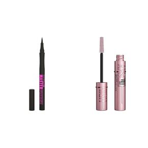 MAYBELLINE New York Eyestudio Master Precise All Day Waterproof Liquid Eyeliner Makeup & Lash Sensational Sky High Washable Mascara Makeup