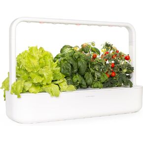 Click & Grow Indoor Herb Garden Kit with Grow Light | Easier Than Hydroponics Growing System | Smart Garden for Home Kitchen Windowsill | Vegetable & Herb Garden Starter Kit with 9 Plant pods, White