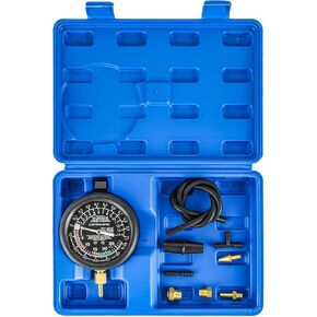 Vacuum and Fuel Pump Tester Gauge Kit, Gauge Leak Carburetor Pressure Diagnostics Tool Kit, Leak Carburetor Pressure Diagnostics (Blue)