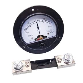 DC -100A ~ +100A Analog AMP Current Needle Panel Meter Ammeter and Shunt