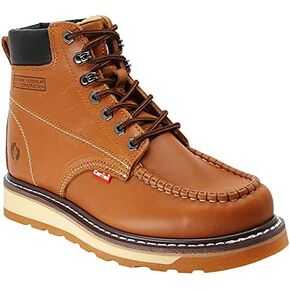 Cactus Men’s 6" Heavy Duty, Soft Toe, Genuine Goodyear Welt, Premium Full Grain Leather, Comfortable, Durable, Oil Resistant, Roofing, Industrial, Construction, Work Boots