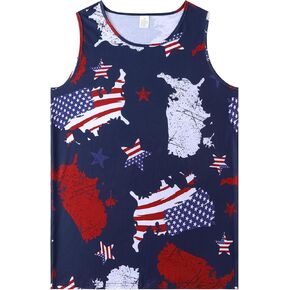 MyFav Men's Tank Top Shirts Casual Sleeveless Beach Graphic Muscle T Shirts Summer Fashion Tank Shirt