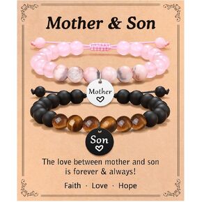 Mother Son Matching Bracelets- Birthday, Back to School, Mothers' Day, Christmas Gifts